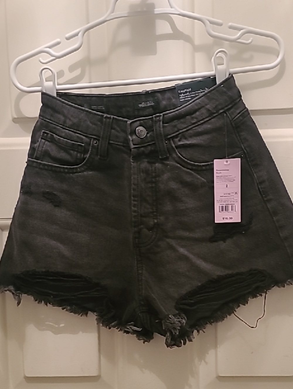 95 Wild Fable Black Distressed High-Rise Jean Shorts